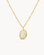 Necklace with delicate opal pendant