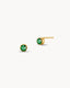 Sweet Emerald Zircon Stud Earrings