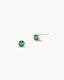 Sweet Emerald Zircon Stud Earrings